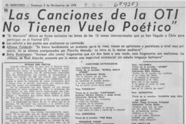 "Las canciones de la OTI no tienen vuelo poético"