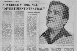 Novedoso y original "Divertimento teatral"
