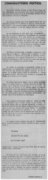 Conversatorio poético