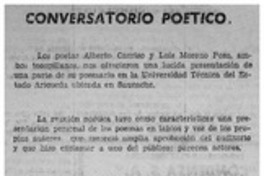 Conversatorio poético