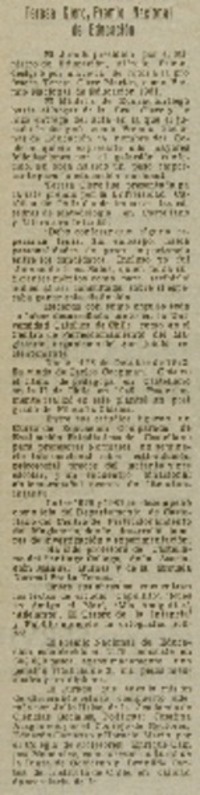 Teresa Clerc, premio nacional de educación.