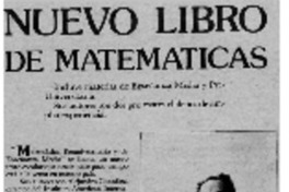 Nuevo libro de matemáticas.