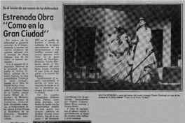 Estranada obra "Como en la gran ciudad".