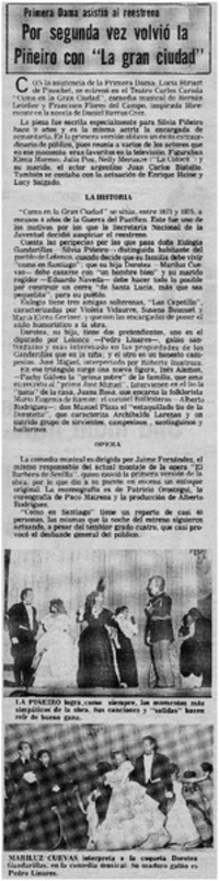 Por segunda vez volvió la Piñeiro con "La gran ciudad"