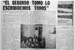 El Segundo tomo lo escribiremos todos".