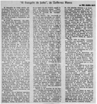 El evangelio de Judas", de Guillermo Blanco