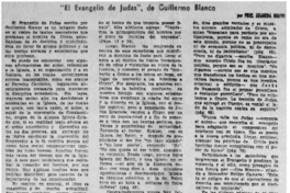 El evangelio de Judas", de Guillermo Blanco