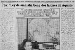 Cea "Ley de amnistía tiene dos talones de Aquiles": [entrevista]