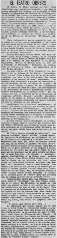 El teatro obrero.