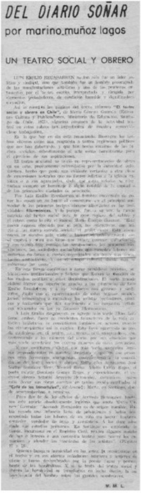 Un teatro social y obrero