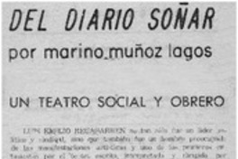 Un teatro social y obrero