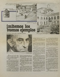 Imitemos los buenos ejemplos : [Entrevista]
