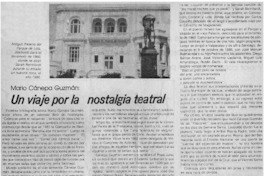 Un viaje por la nostalgia teatral