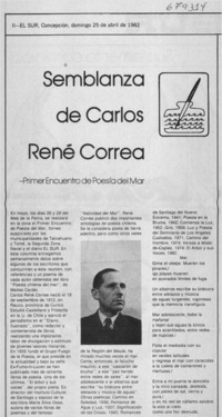Semblanza de Carlos René Correa.