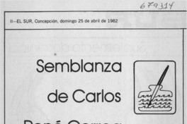 Semblanza de Carlos René Correa.