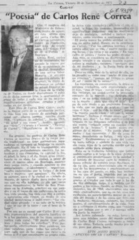 Poesía" de Carlos René Correa