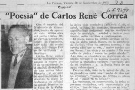 Poesía" de Carlos René Correa