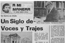 Un siglo de voces y trajes