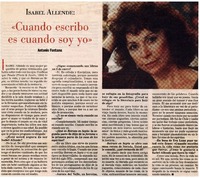 Cuando escribo es cuando soy yo