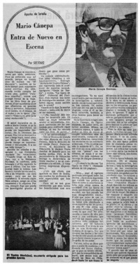 Mario Cánepa entra de nuevo en escena