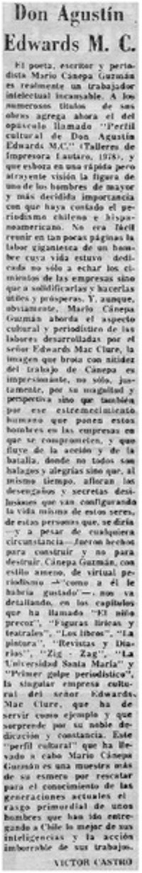 Don Agustín Edwards M. C.