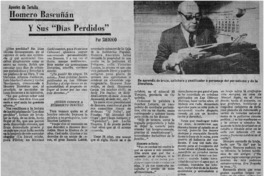 Homero Bascuñán y sus días perdidos