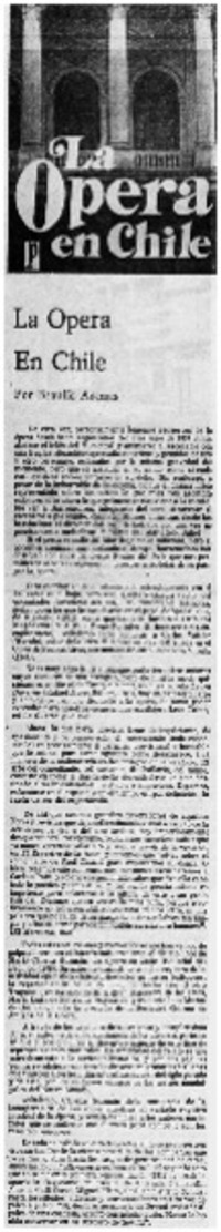 La ópera en Chile
