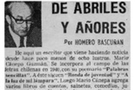 De abriles y añores