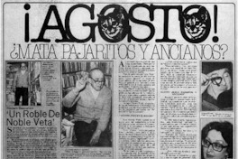Agosto! ¿mata pajaritos y ancianos?