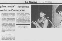 "Sálvese quien pueda", funciones a tablero vuelto en Concepción