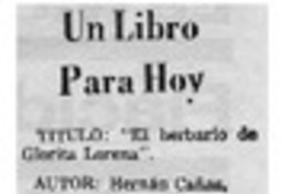 El herbario de Glorita Lorena