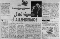 Está vigente el allendismo?.