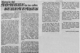 Historia del nombre de las calles
