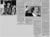 El 21 de octubre se estrenará "La casa de los espíritus"