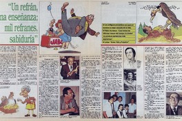 Un refrán una enseñanza; mil refranes, sabiduría"