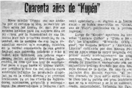 Cuarenta años de "Kupén"