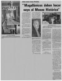 Magallánicos deben hacer suyo el Museo Histórico".