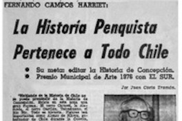 La Historia penquista pertenece a todo Chile