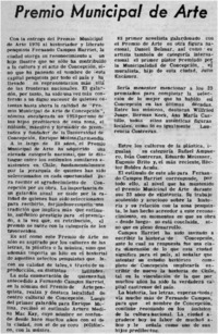 Premio minicipal de arte.