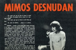 Mimos desnudan a la sociedad