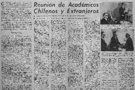 Reunión de académicos chilenos y extranjeros.