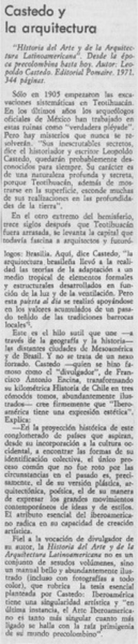 Castedo y la arquitectura