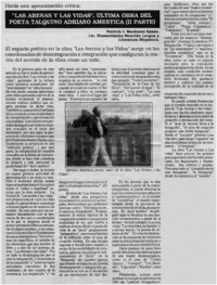 Las Arenas y las vidas", última obra del poeta talquino Adriano Amestica (II parte)