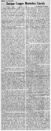 Enrique Campos Menéndez: Lincoln.