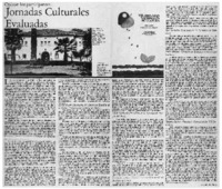 Jornadas culturales evaluadas