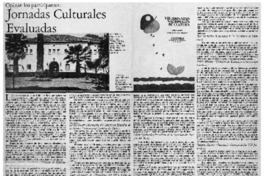 Jornadas culturales evaluadas
