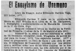 El ensayismo de Unamuno