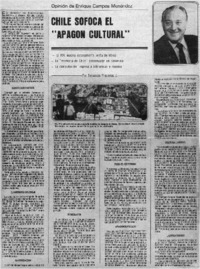 Chile sofoca el "apagon cultural"