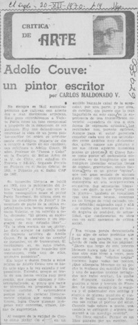 Adolfo Couve, un pintor escritor