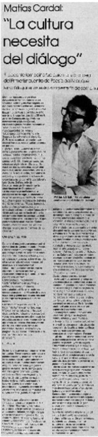 La cultura necesita del diálogo.